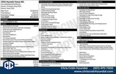 2026 Hyundai VENUE SEL