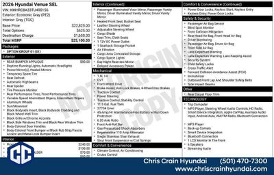 2026 Hyundai VENUE SEL