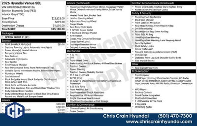2026 Hyundai VENUE SEL
