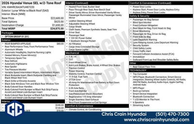 2026 Hyundai VENUE SEL W/Two-Tone Roof