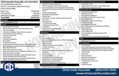 2026 Hyundai VENUE SEL W/Two-Tone Roof