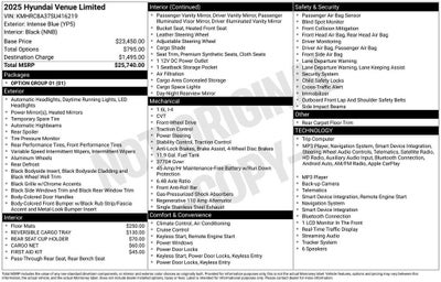 2025 Hyundai VENUE Limited