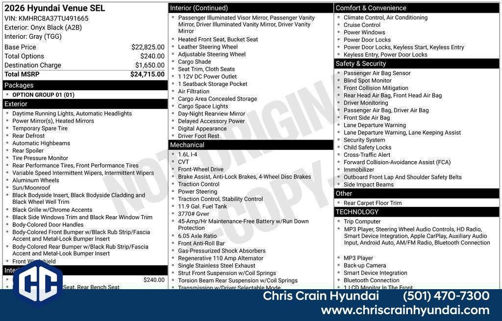 2026 Hyundai VENUE SEL