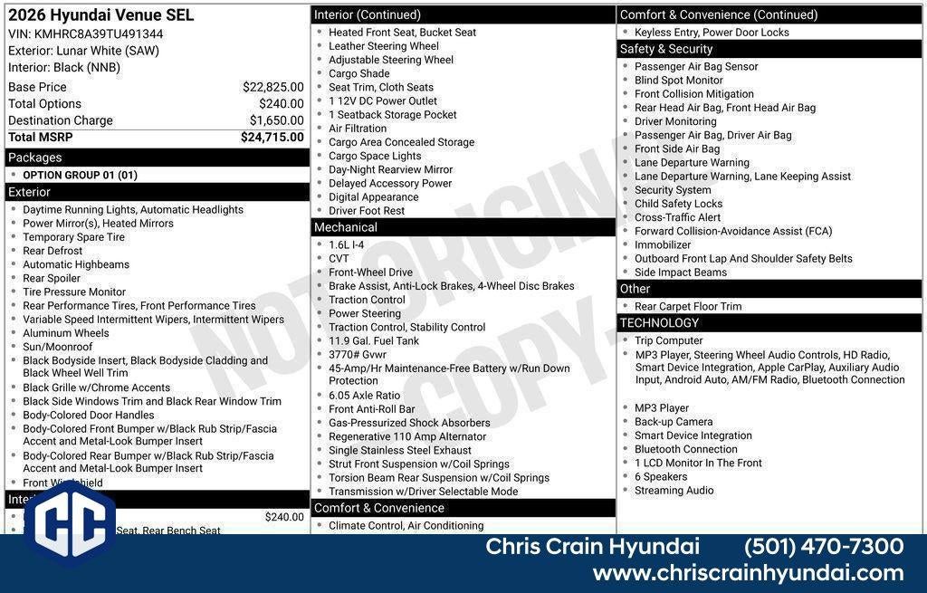 2026 Hyundai VENUE SEL