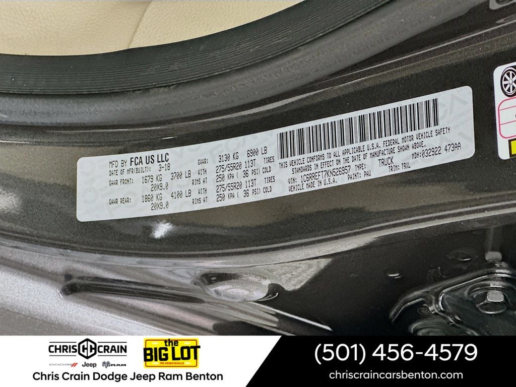 2019 RAM 1500 Big Horn/Lone Star Crew Cab 4x2 5'7' Box