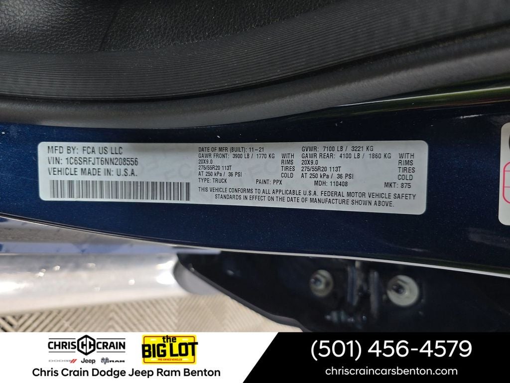 2022 RAM 1500 Laramie Crew Cab 4x4 5'7' Box