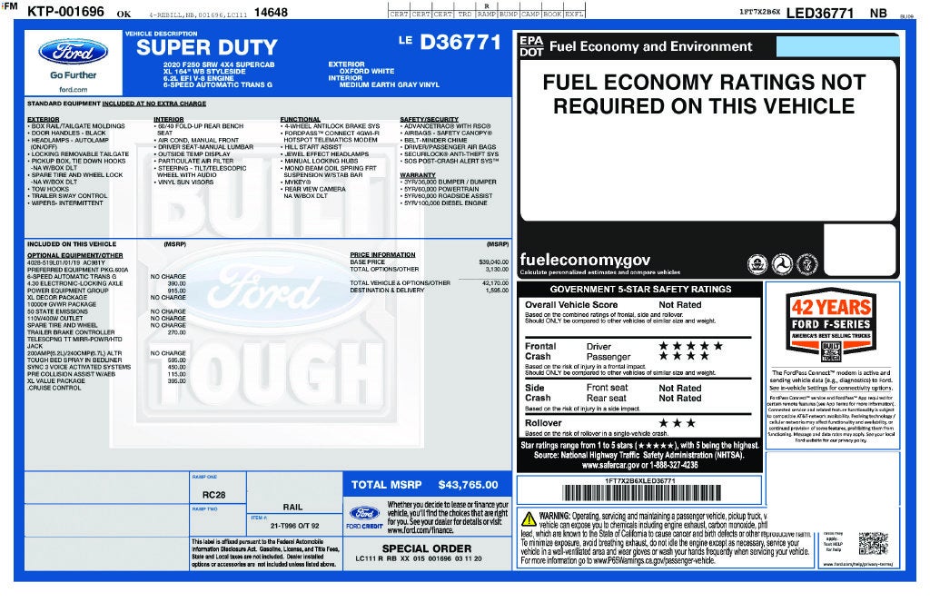 2020 Ford F-250 XL 4WD Flatbed