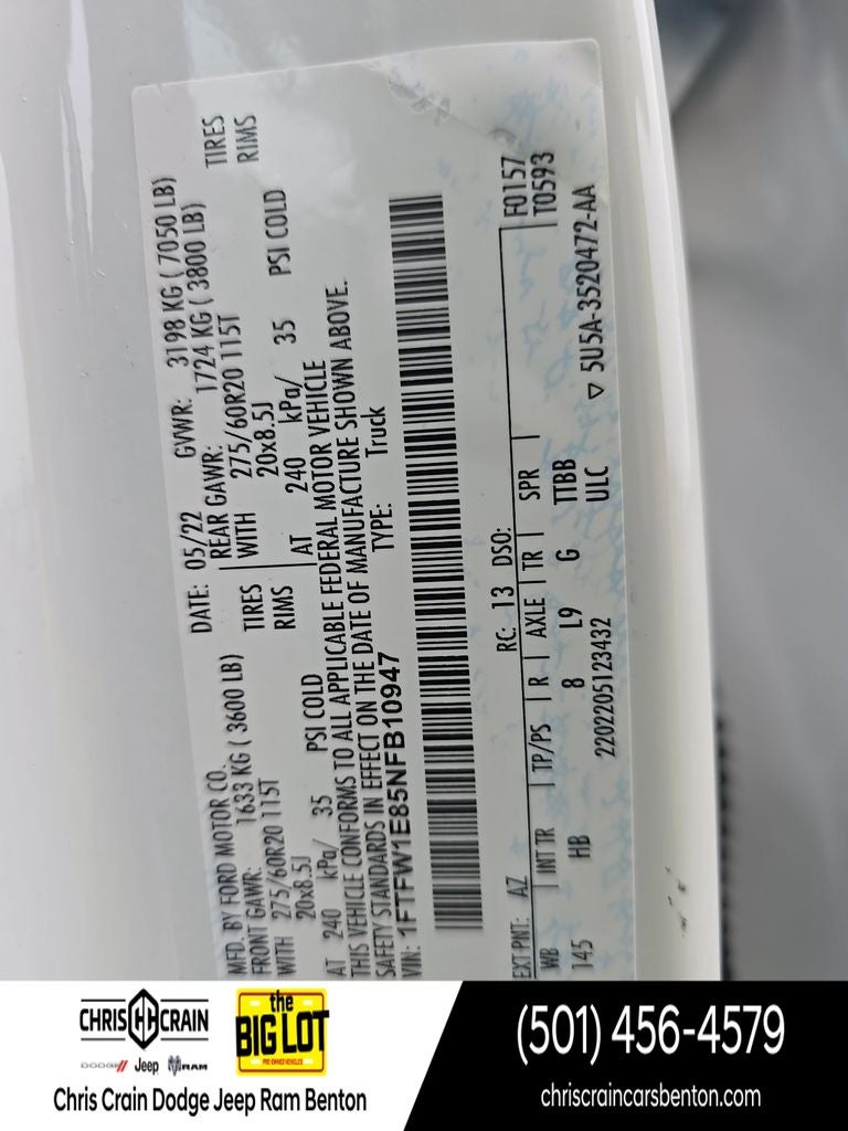 2022 Ford F-150 LARIAT