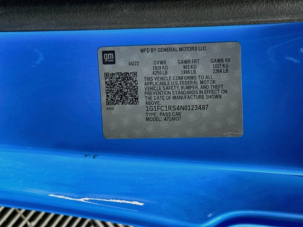 2022 Chevrolet Camaro RWD Coupe 3LT