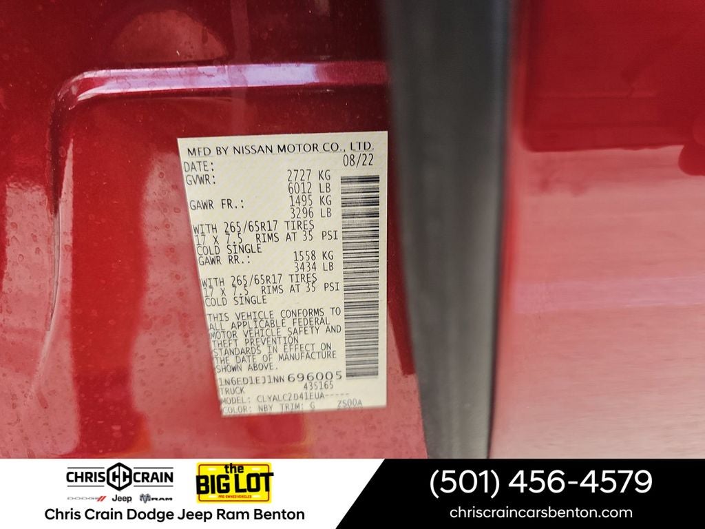 2022 Nissan Frontier Crew Cab SV 4x2