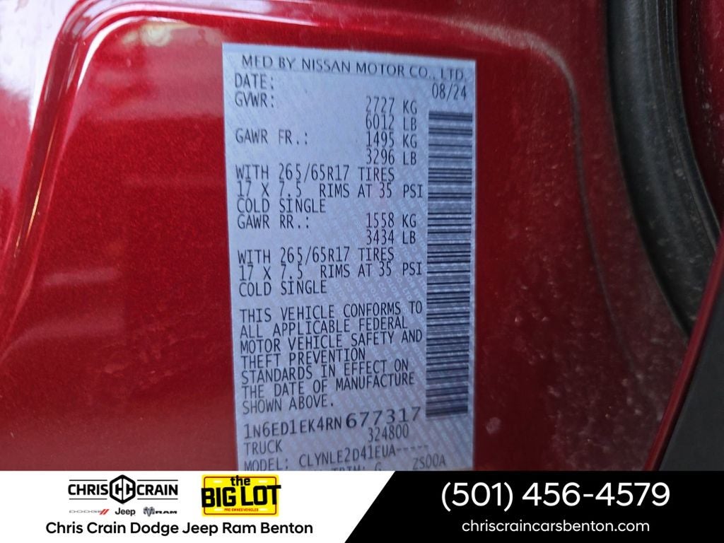 2024 Nissan Frontier Crew Cab SL 4x4