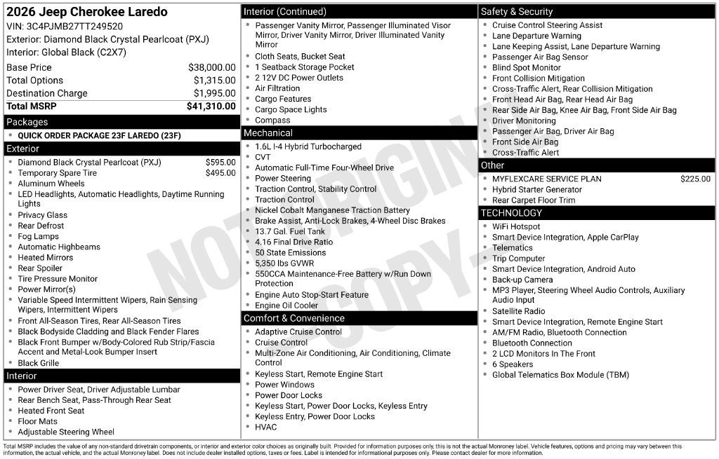 2026 Jeep Cherokee Laredo 4x4