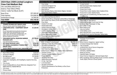 2024 RAM 2500 Limited Longhorn Crew Cab 4x4 6'4' Box