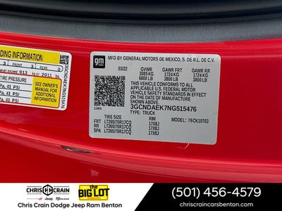 2022 Chevrolet Silverado 1500 4WD Regular Cab Standard Bed WT
