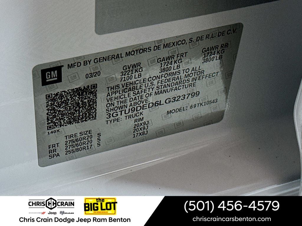 2020 GMC Sierra 1500 4WD Crew Cab Short Box SLT