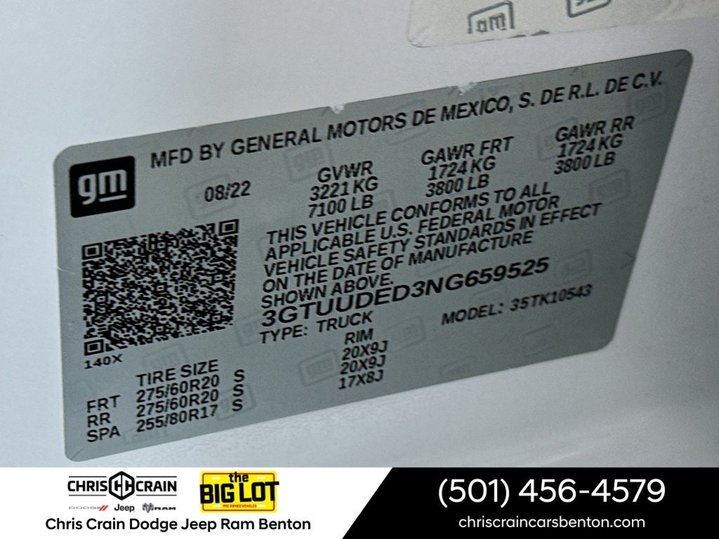 2022 GMC Sierra 1500 4WD Crew Cab Short Box SLT