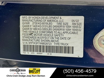 2022 Honda Ridgeline RTL-E