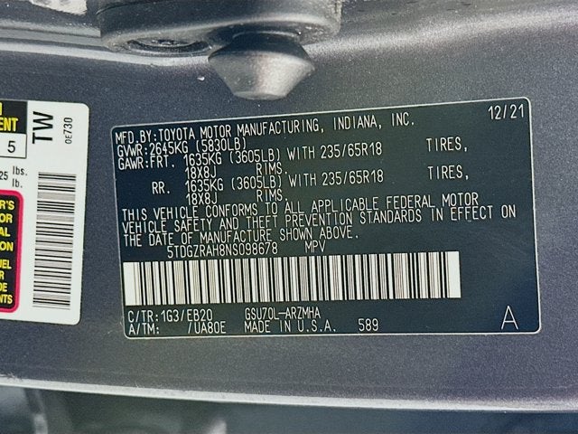 2022 Toyota Highlander XLE