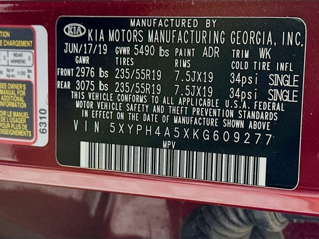 2019 Kia Sorento 3.3L EX Sport