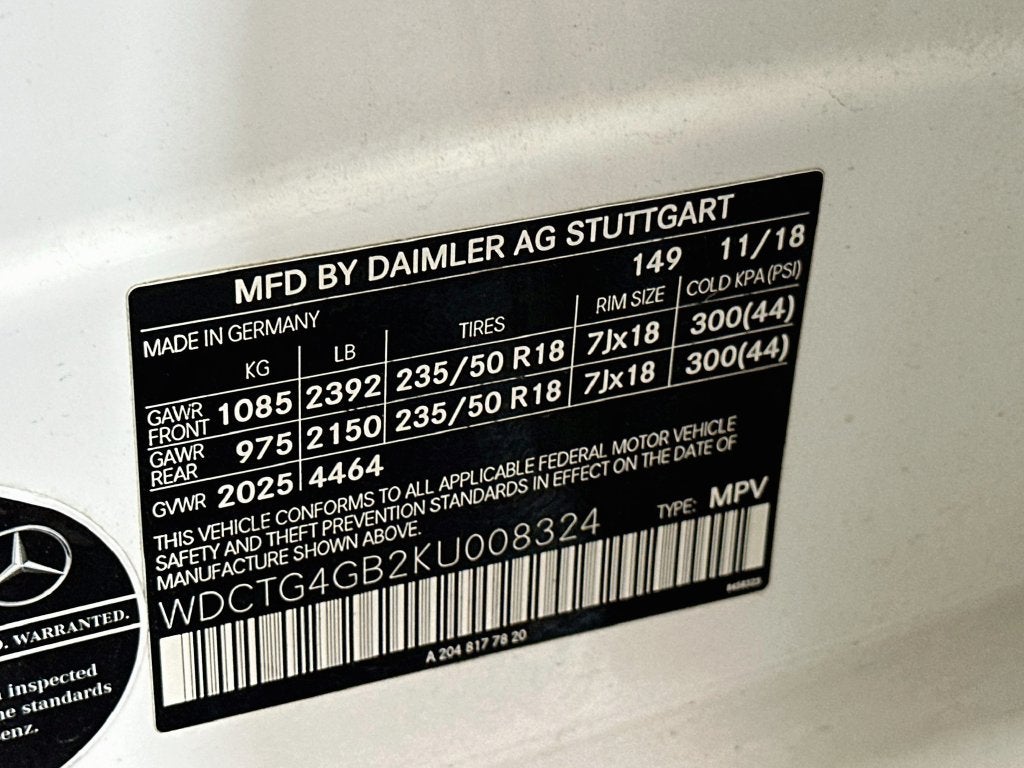 2019 Mercedes-Benz GLA 250 4MATIC®