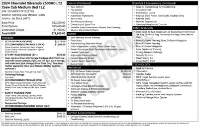 2024 Chevrolet Silverado 2500HD 4WD Crew Cab Standard Bed LTZ