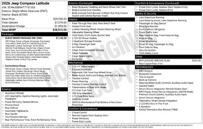 2026 Jeep Compass Latitude