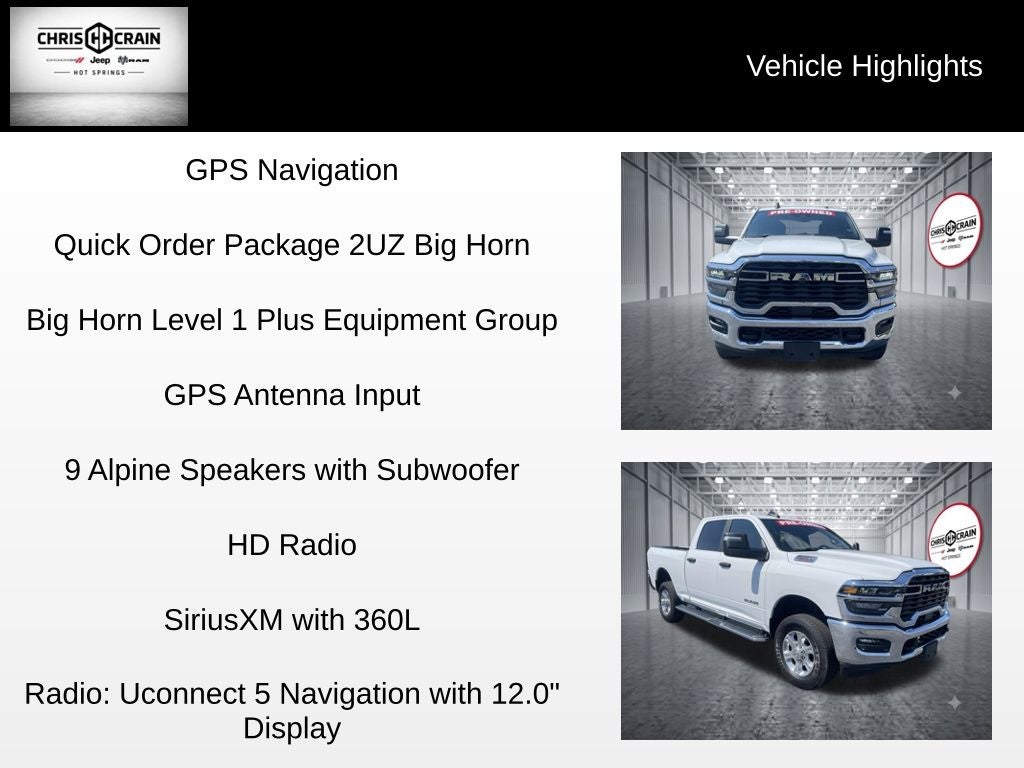 2026 RAM 2500 Big Horn Crew Cab 4x4 6'4' Box