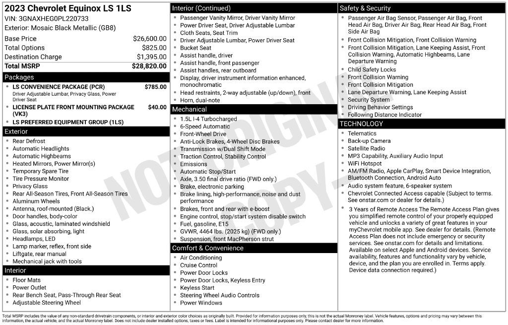 2023 Chevrolet Equinox FWD LS