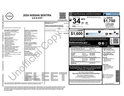 2024 Nissan Sentra S Xtronic CVT