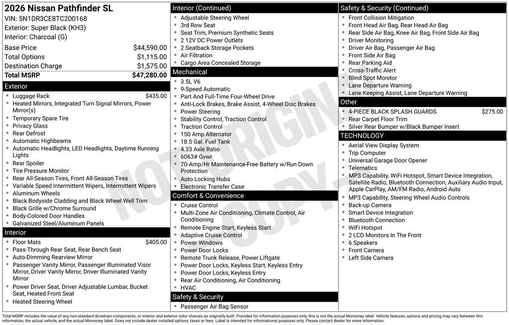 2026 Nissan Pathfinder SL