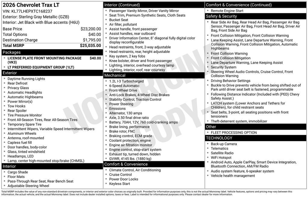 2026 Chevrolet Trax LT
