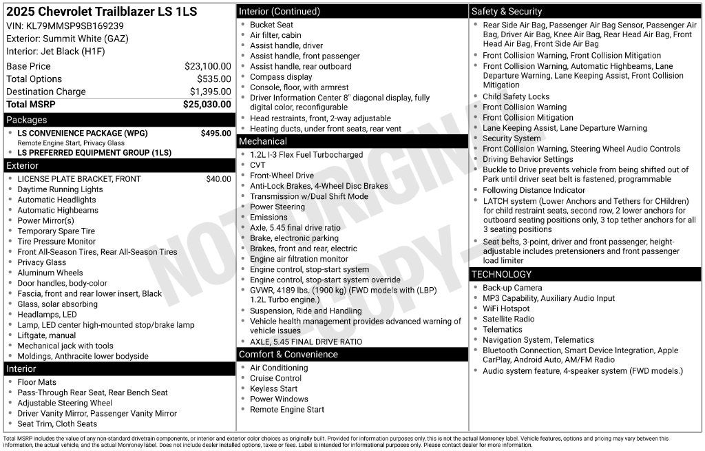 2025 Chevrolet Trailblazer FWD LS