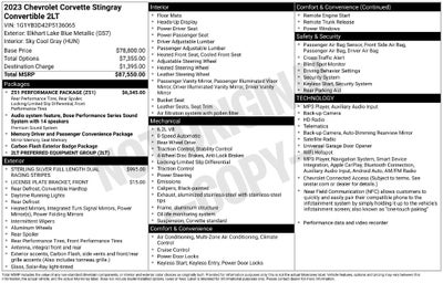 2023 Chevrolet Corvette Stingray 2LT
