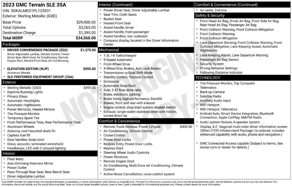 2023 GMC Terrain SLE