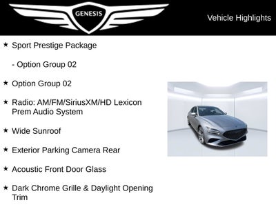2025 Genesis G70 2.5T Sport Prestige